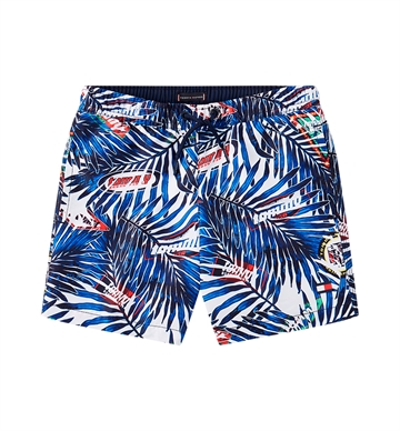 Tommy Hilfiger Boys Swim Shorts Palm Tropic/White